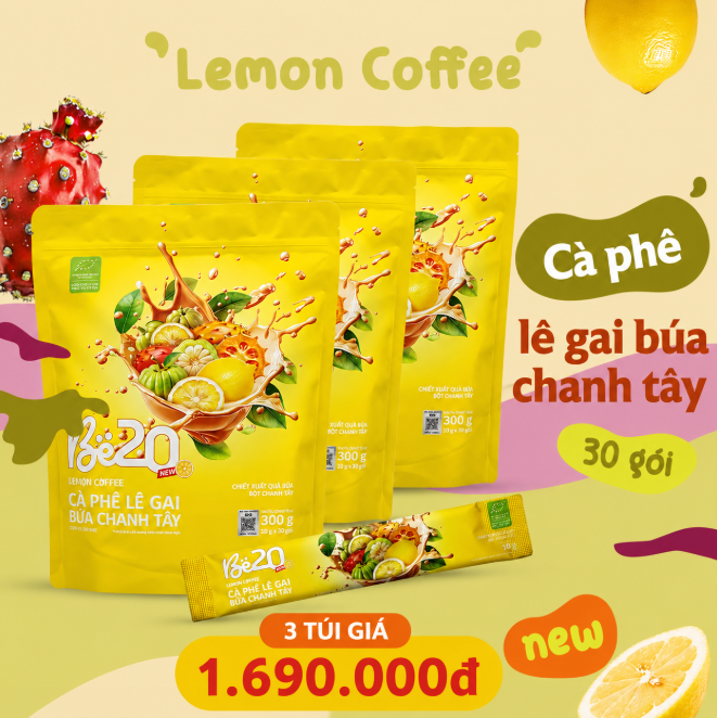 Combo 3 Túi - Cà Phê Chanh Tây Túi Zip